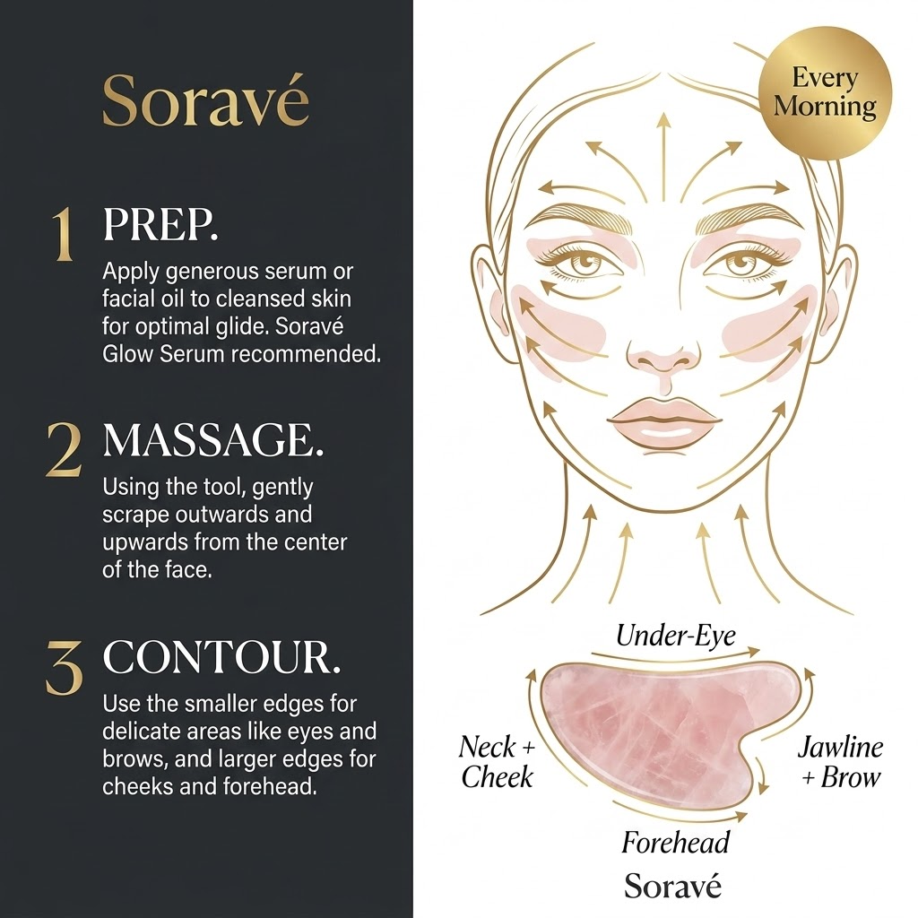 Soravé Gua Sha Stone — Facial Sculpting Tool