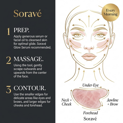 Soravé Gua Sha Stone — Facial Sculpting Tool